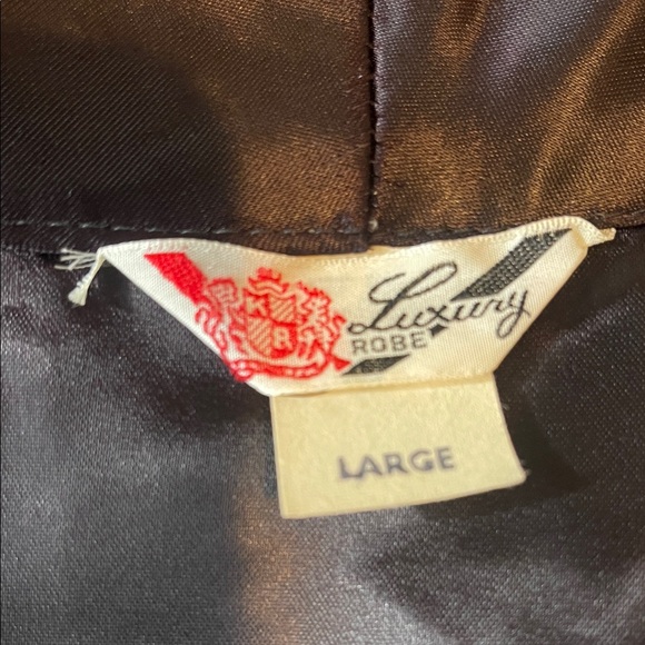 Luxury Robe Vintage Black Green  Jacquard Metallic Women's  pajama jacket Size L - Picture 3 of 12